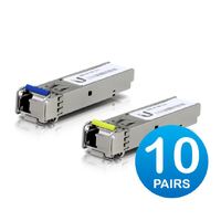 Ubiquiti UFiber1 Gbps Bidirectional Single-Mode SFP Module, 20-Pack, Up 3km Distance,Simplex LC Connector, Fiber Cable Not Include,  2Yr Warr