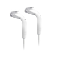 Ubiquiti UniFi Patch Cable Single Unit, 1m, White, End Bendable to 90 Degree, RJ45 Ethernet Cable, Cat6, Ultra-Thin 3mm Diameter,  2Yr Warr