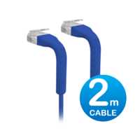 UniFi Patch Cable 2m Blue, Both End Bendable to 90 Degree, RJ45 Ethernet Cable, Cat6, Ultra-Thin 3mm Diameter U-Cable-Patch-2M-RJ45-BL