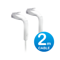 UniFi Patch Cable 2m White, Both End Bendable to 90 Degree, RJ45 Ethernet Cable, Cat6, Ultra-Thin 3mm Diameter U-Cable-Patch-2M-RJ45