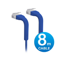 UniFi Patch Cable 8m Blue, Both End Bendable to 90 Degree, RJ45 Ethernet Cable, Cat6, Ultra-Thin 3mm Diameter U-Cable-Patch-8M-RJ45-BL