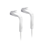 UniFi Patch Cable .22m White, Both End Bendable to 90 Degree, RJ45 Ethernet Cable, Cat6, Ultra-Thin 3mm Diameter U-Cable-Patch-R