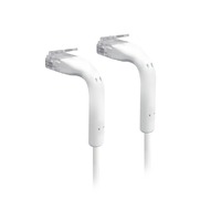 Ubiquiti UniFi Patch Cable, 10-Pack, Reduced Packaging (Low Plastic), Length 0.1m, WHITE, Both End Bendable to 90 Degree, RJ45 C