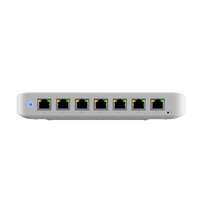 Ubiquiti Ultra 20W, Compact 8-port Layer 2 GbE PoE Switch With Versatile Mounting Option, 7 GbE PoE+ Output ports, 1 GbE port with optiona PoE++ Input