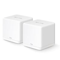 Mercusys Halo H60X(2-pack) AX1500 Whole Home Mesh Wi-Fi 6 System, 300 Mbps at 2.4 GHz + 1201 Mbps at 5 GHz, QoS, IPTV, IPv6, MU-MIMO, Beamforming, Sma