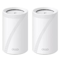 TP-Link Deco Deco BE65(2-pack) BE11000 Whole Home Mesh Wi-Fi 7 System  (WIFI7)  574 Mbps at 2.4 GHz + 4320 Mbps at 5 GHz + 5760 Mbps at 6 GHz