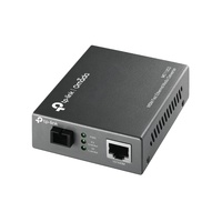 TP-Link MC112CS Media Converter SC WDM Monomodo Simplex 10/100Mbps RJ45 to 100M single-mode SC fiber Tx:1310nm Rx:1550nm up to 20km (LS)