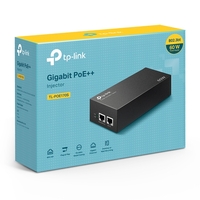 TP-Link TL-POE170S PoE++ Injector, 2 Gigabit Ports, 802.3af/at/bt, Integrated Power Supply, Wall Mountable, Plug & Play