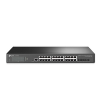 TP-Link TL-SG3428X JetStream 24-Port Gigabit L2+ Managed Switch with 4 10GE SFP+ Slots IGMP Snooping Omada Rack Mountable Fanless