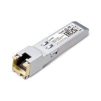 TP-Link TL-SM331T 1000BASE-T RJ45 SFP Module. 100m Reach Over UTP Cat 5e Or Above Cable, Supports 1000BASE-T, Supports TX Disable, Hot Swappable