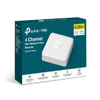 TP-Link VIGI NVR1104H-4P 4 Channel PoE+ Network Video Recorder, 24/7 Continuous Recording, 4K HDMI Video Output & 16MP Decoding (HDD Not Included)