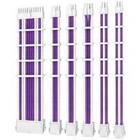 Antec PSU -  Sleeved Extension Cable Kit V2 - Purple / White. 24PIN ATX, 4+4 EPS, 8PIN PCI-E, 6PIN PCI-E, Compatible with Standard PSU