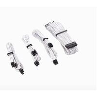 Corsair - WHITE Premium Individually Sleeved PSU Cables Starter Kit Type 4 Gen 4 ?€? White