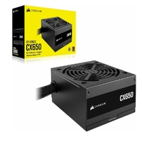 Corsair 650W CX Series, 80 PLUS Bronze Certified, Up to 88% Efficiency,  Compact 125mm design easy fit and airflow, ATX PSU 2024