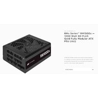 Corsair 1000W 2021 RMX 80+ Gold Fully Modular, 90% Efficiency, ML 135mm FAN, Cybernetics certification,  ATX Power Supply, PSU