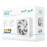 DeepCool PQ1000G WH 1000W Gamer Storm 80+ Gold/Cybenetics Fully Modular ATX Power Supply 120mm Fan, Japanese Capacitors, DC to DC, ATX12V V3.1,