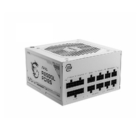 MSI MAG A850GL PCIE5 WHITE 850W Up to 90% (80 Plus Gold) ATX Power Supply Unit, PFC, 100~240 VAC, 850W, 47-63Hz, PCI-E, SATA, FDD