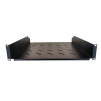 LDR Cantilever 2U 275mm Deep Shelf Recommended for 19' 450/550mm Deep Cabinet - Black Metal Contruction