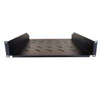 LDR Cantilever 2U 275mm Deep Shelf Recommended for 19' 450/550mm Deep Cabinet - Black Metal Contruction