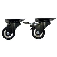 LDR 2' PP Rack Caster Wheels 2x With Brakes & 2x Without Brakes - Pack of 4 Wheels Total