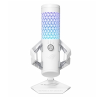 ASUS C501 ROG CARNYX White Gaming Microphone,Studio-grade 25 mm condenser capsule, 192 kHz / 24-bit sampling rate, High-pass fil