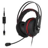 ASUS TUF GAMING H7 RED  PC/ PS4 Gaming Headset with Onboard 7.1 Virtual Surround (LS)