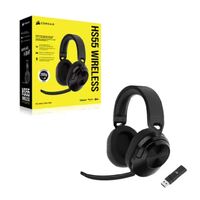 Corsair HS55 Wireless & Bluetooth Carbon, PS5, Box X, Switch. Discord Certified, Ultra Comfort Foam, USB Receiver,  Gaming Headset. 2023 Model