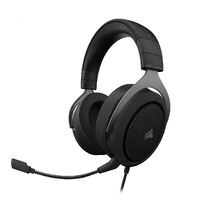 Corsai HS60 HAPTIC Carbon Stereo Gaming Headset with Haptic Bass - Black with Camouflage Black and White Cover. Headphone.