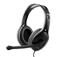 Edifier K800 USB Headset with Microphone - 120 Degree Microphone Rotation, Leather Padded Ear Cups