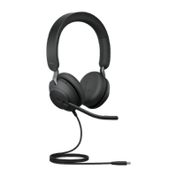 Jabra Evolve2 40 SE Wired USB-A MS Stereo Headset, 360° Busy Light, Noise Isolationg Ear Cushions, 2Yr Warranty