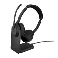 Jabra  Evolve2 55 Link380a UC Stereo Stand USB-A, Link 380 Bluetooth® Adapter ,30m Wireless Range, 18 Hours Battery Life, ANC