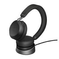 Jabra Evolve2 75 UC Bluetooth Headset, Includes Charging Stand & Link380a Dongle, 8-Mic Technology, 36 Hours Battery & Fast Charge, Dual-Foam Tech