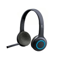 Logitech H600 Wireless Headset with Noise Cancelling Microphone Tiny Nano Receiver 6 Hrs Rechargeable Battery Adjustable Headband & Ear cups Headphone