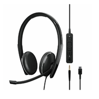 EPOS | Sennheiser ADAPT 165 USB C II On-ear, double-sided USB-C headset, 3.5 mm jack and detachable USB cable with in-line call control