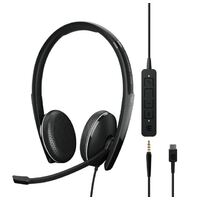 EPOS | Sennheiser ADAPT 165 USB C II On-ear, double-sided USB-C headset, 3.5 mm jack and detachable USB cable with in-line call control