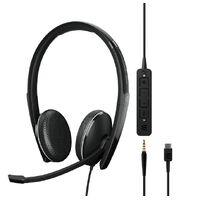 EPOS | Sennheiser ADAPT 165T USB II On-ear, double-sided 3.5 mm jack and detachable USB cable with in-line call control