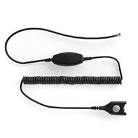 EPOS | Sennheiser Bottom cable EasyDisconnect to Modular Plug - Coiled cable - For some super high mic sensitivity phones