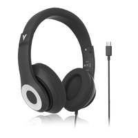 Verbatim Audio Headphone Classic Type C - Black, Clear Sound, Comfort, Robust Construction, Easy modern connection. Headset. Off