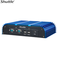 Shuttle BPCWL02 Embedded Box PC Barebone - Whiskey Lake Intel i3-8145UE, Fan-Less Robust Aluminum Chassis, 2x LAN, 3x RS-232 (RS422/485), 90W adapter