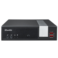 Shuttle DL20N Slim Mini PC 1L Barebone - Celeron N4505, Fan-less, HDMI, DP, VGA, 2xRS232 (RS422/485), LAN, 2xDDR4, 2.5' HDD/SSD bay, Vesa Mount, 40W