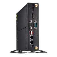 Shuttle DS20U V2 Slim Mini PC 1L Barebone - Intel Celeron 5205U, Fan-less, 2x LAN , RS232/RS422/RS485, HDMI, DP, VGA, Vesa Mount, 65W adapter