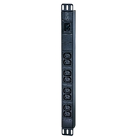 APC Easy Rack Basic PDU, 1U Horizontal, 230V/16A Input, 1 Phase, 3.7kW, 8x IEC C13 Outlets