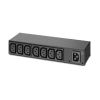 APC Basic Rack PDU, 0U/1U, 230V/10A Input, 8x IEC C13 Outlets