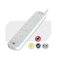 Sansai 6-Way Power Board (661SW) with Individual Switches and Surge Protection Overload Protected Reset button Indicator Light 100CM Lead 240VAC 10A