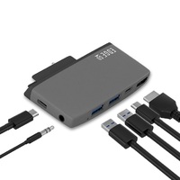 mbeat Edge Go Multifunction USB- C Hub for Microsoft Surface Go USB 3.0 Data x 2 USB-C Data x 1 HDMI 3.5mm Audio USB-C PD Pass T