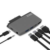 mbeat Edge Go Multifunction USB- C Hub for Microsoft Surface Go USB 3.0 Data x 2 USB-C Data x 1 HDMI 3.5mm Audio USB-C PD Pass Through Charge
