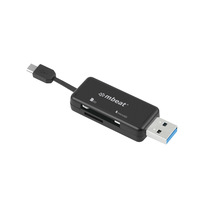 mbeat Ultra Dual USB Reader - USB 3.0 Card Reader plus Micro USB 2.0 OTG Reader - USB 3.0 SD/Micro SD Card Reader for PC/MAC