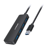 mbeat 4-Port USB 3.0 Hub with USB-C DC Port  Compact and Portable Design  Expandable Connectivity Data Transfer Speed: 5Gbps Weight: 32g