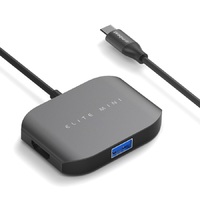 mbeat USB-C Multi-port Adapter (HDMI + USB 3.0??1 + USB 2.0??1) - Space Grey, Aluminium Design