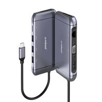 mbeat Elite X9 9-in-1 Multifunction USB-C Docking Station 1x HDMI, 1x VGA 1x USB-C Power Delivery 100W, 3x USB 3.0, MicroSD/SD C